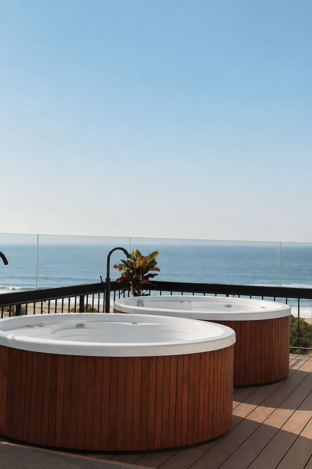 Jacuzzi con vista al mar